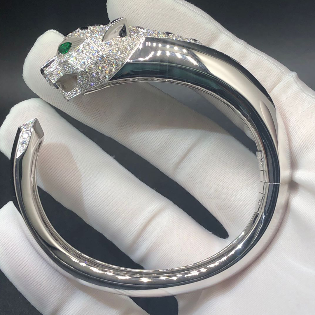Cartier 18k White Gold Panthère de Cartier Diamond Bracelet N6034302