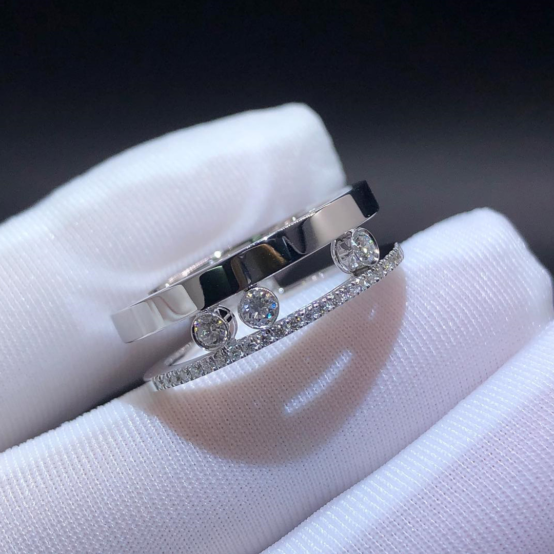Messika Move Romane 18k White Gold Diamond Ring 6516