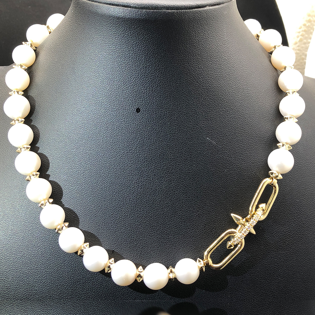 Tiffany Titan by Pharrell Williams Pearl 18k Yellow Gold Diamond Necklace 73121841