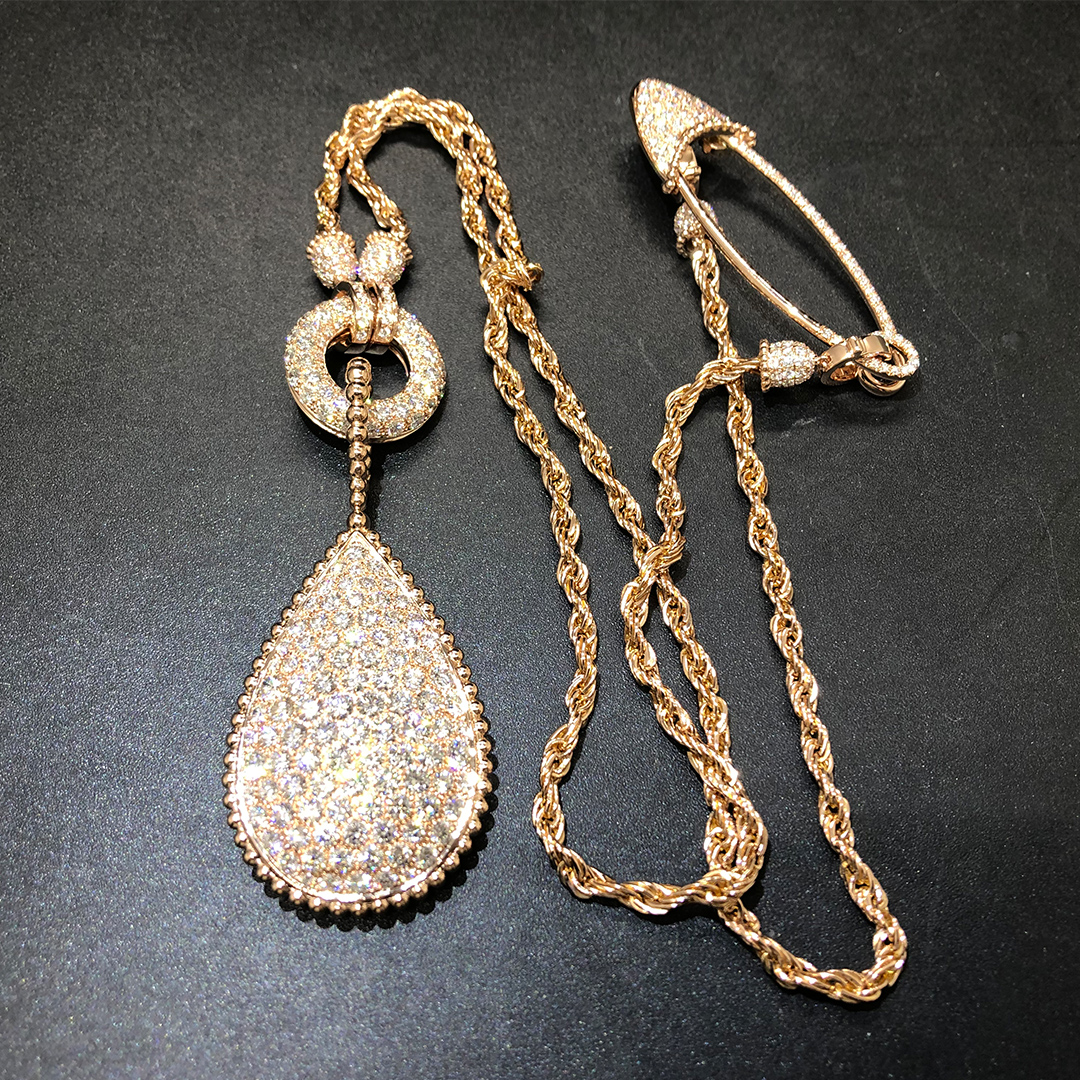 Boucheron Serpent Bohème Diamond XXL Motif 18k Rose Gold Necklace JCL00931M